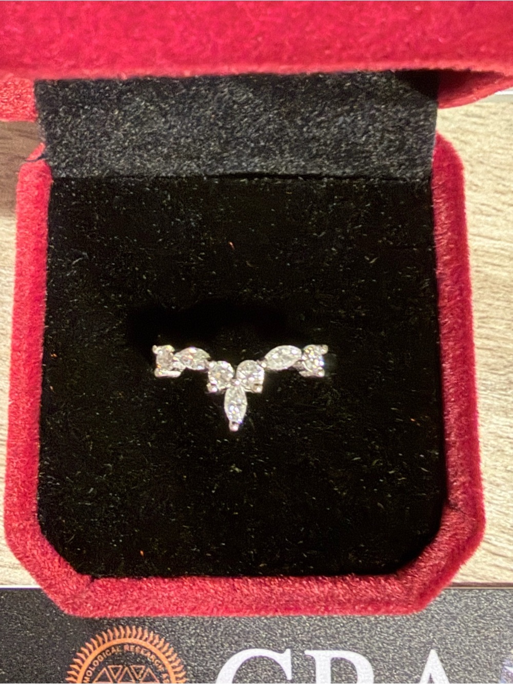 925 Sterling Silver Marquise Moissanite Ring - Adjustable